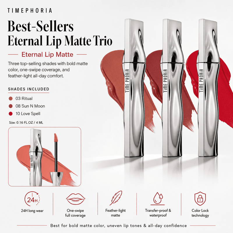 Trio de rouges à lèvres mats best-sellers